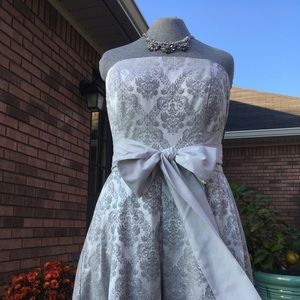Silver gray NY & Co strapless dress size 16